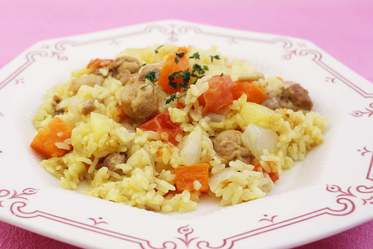 チキンカレーの炊き込みご飯
