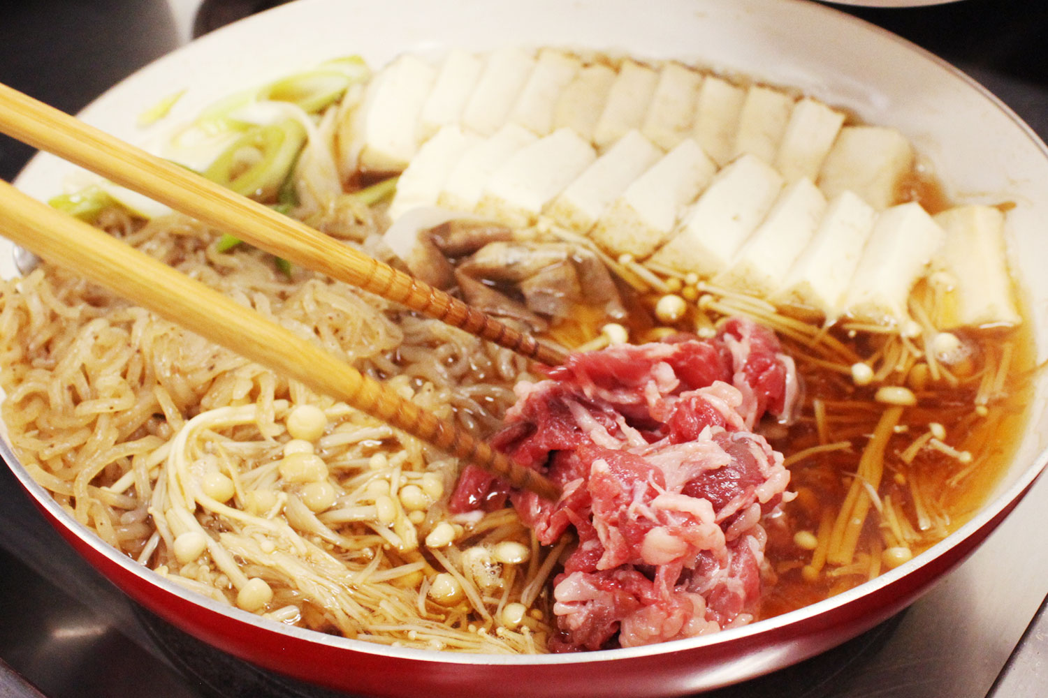 肉を入れる